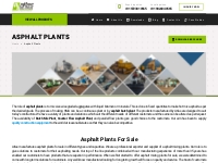 Asphalt Plant - Manufacturer and Exporter - Asphalt Mix Plants
