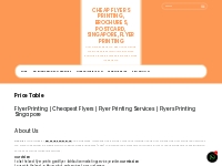 Flyer Printing - Cheap Flyers Printing, Brochures, Postcard, Singapore