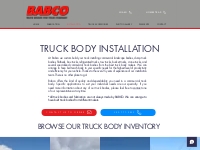 Truck Body Installation | BABCO Truck Bodies