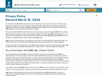 Privacy Policy | Better Business Bureau®