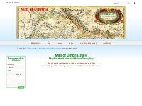 Map of Umbria showing places of interest to visitors to Umbria