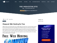 Free Web Hosting Sites | Top 5 Best Cheapest Website Hosting 2022