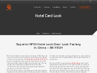 Top-Grade Certified Hotel Card Lock Suppliers - Be-Tech