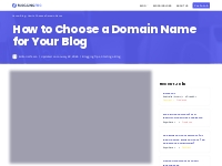 How to Choose a Domain Name for Your Blog