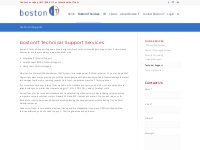 Boston IT Technical Support - bostonIT  - Technical Support Services C
