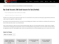 Buy Gmail Accounts | Bulk PVA Accounts For Sale 100% Secure