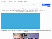 Cheap Flights To USA | Cheapest Flights Offer Airline Tickets To Unite