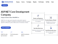 ASP.NET Core Web Development Company   Services :: Codzgarage