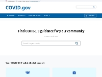 Find COVID-19 guidance for your community | COVID.gov
