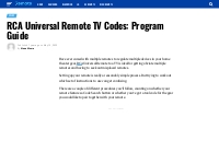 RCA Universal Remote TV Codes | Program RCA Universal Remote to a TV