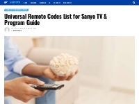 Universal Remote Codes for Sanyo TV   Programming Guide 2023