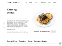 Catering Menus | Daniel et Daniel