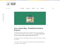 How to Start a Blog -- Step by Step Guide for Beginners (2022)