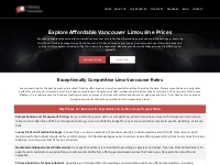 Vancouver Limo Rates | Best Limousine Prices in Vancouver