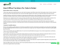 Used Office Furniture For Sale in Dubai -