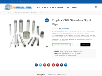 Duplex 2304 Stainless Steel Pipe | Duplex   Stainless Steel Pipe Suppl