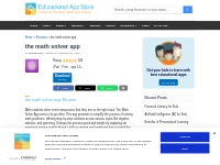 the math solver app Review - EducationalAppStore
