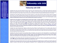 Fellowship with GOD
