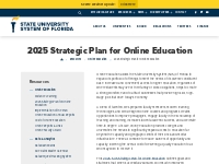 2025 Strategic Plan for Online Education - State University System of 