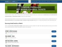 Football Tickets Madrid | Compare and buy Madrid football tickets