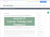 Journal Of Cancer Therapy And Research