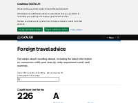 Foreign travel advice - GOV.UK