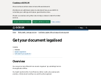        Get your document legalised: Overview - GOV.UK