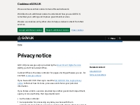        Privacy notice - GOV.UK