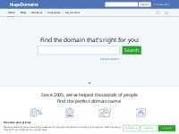 The #1 Source For Domain Names | HugeDomains