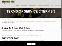 Terms of Service ( Terms ) - Hunts Pest and Wildlife Management Ltd Qu