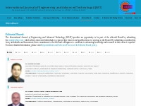 Editorial Board - International Journal of Engineering and Advanced Te