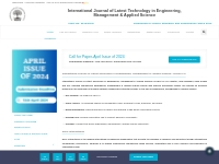  International Engineering Management & Applied Science Journal | Call