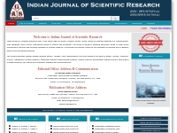 Indian Journal of Scientific Research(IJSR):: Index