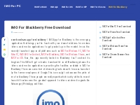 IMO For Blackberry Free Download - Download IMO for Blackberry