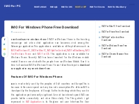 IMO For Windows Phone Free Download - IMO App for Windows Phone