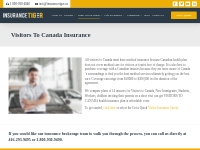 Visitors To Canada Insurance | Insurance Tiger