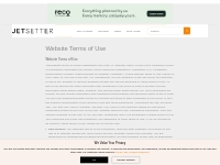  		Website Terms of Use - Jetsetter