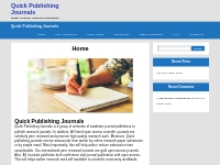 Quick Publishing Journals | Open Access Academic Journals