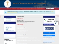 Journal of Research in Medical and Dental Science | Editorial Tea