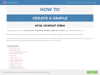 How to create a simple HTML contact form