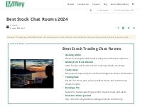 Best Stock Chat Rooms 2024   Modest Money