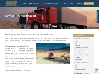 Dry Van Transportation Services | Shipping Large and Heavy Items
