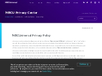 Privacy Policy | NBCUNIVERSAL MEDIA