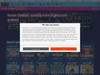 Neon Games - Play the best free online games and save your highscores