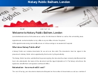 Notary Public Balham, London