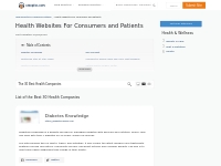 Health Websites For Consumers and Patients - On Top List