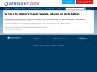 Where to Report Fraud, Waste, Abuse, or Retaliation | Oversight.gov