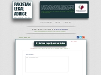 Online Legal Advice Pakistan - Pakistan Law