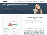 Payday Loans, Fast Approval Cash Advance in Las Vegas Nevada