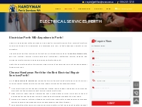      Electrical Services Perth | Electrician Perth | Handyman Perth